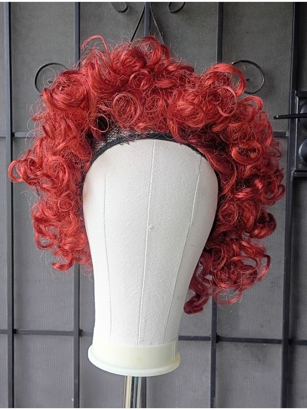 Red Curly Synthetic Wig - Women Hair